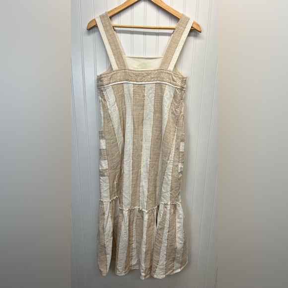Maeve Anthropologie Striped Tonal  MIDI Dress Size XS Pockets Sleeveless‎ - Picture 2 of 8